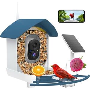 Smart Bird Feeder with Camera and Solar Panel